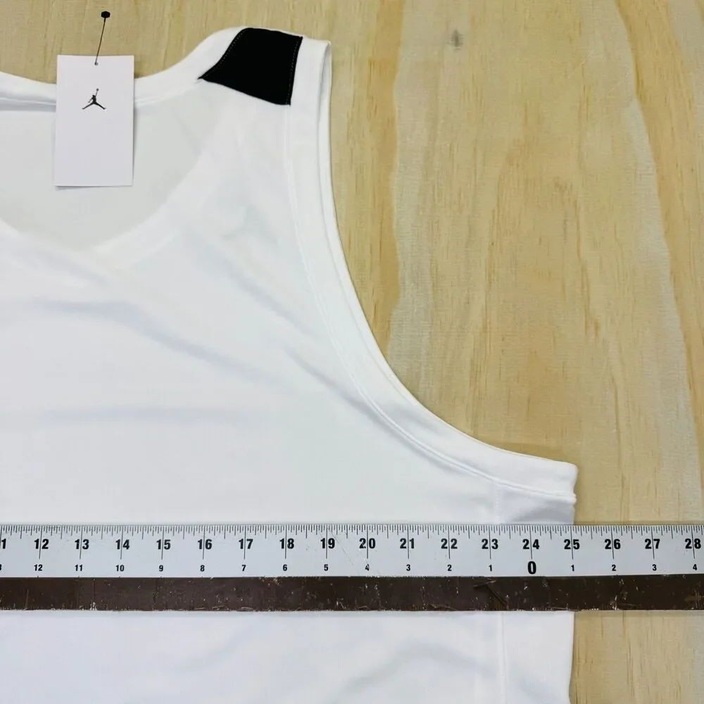 NEW Jordan Overtime Basketball Jersey White Black Mens Size 2XL FQ5296-106